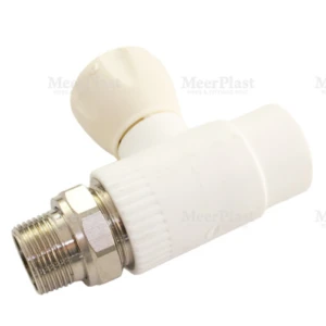 Кран PPRC наклонная гайка прямой MeerPlast, РФ