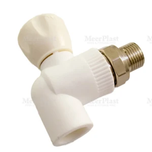 Кран PPRC наклонная гайка угловой MeerPlast, РФ